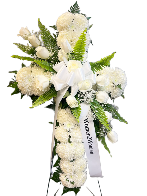 All White Standing Cross