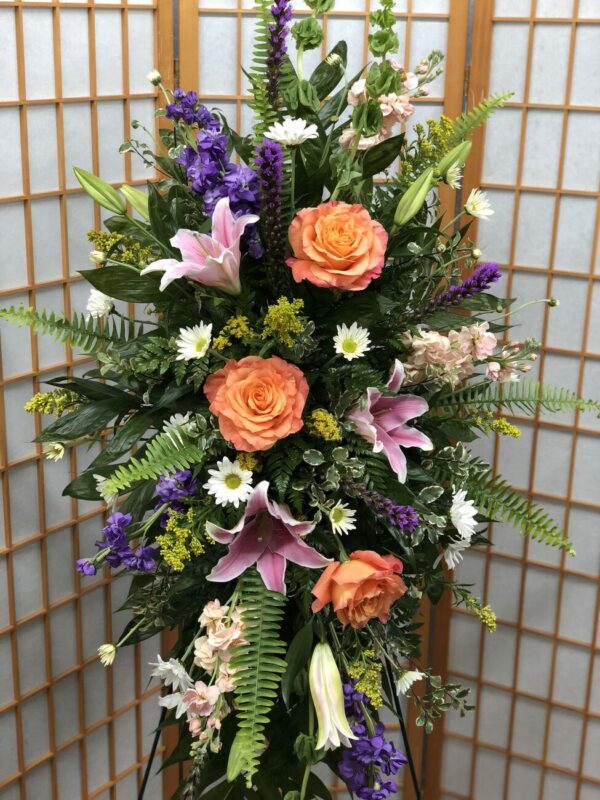 Orange and Purple Standing Spray