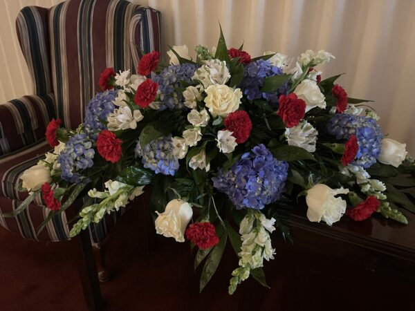 Red White Blue Casket Spray