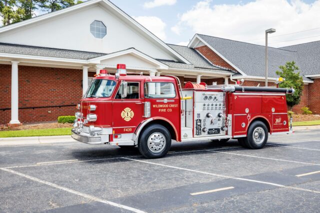 Personalized celebration of life with fire truck at Wheeler and Woodlief Rocky Mount NC