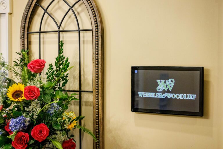 Life tribute memorial video at Wheeler and Woodlief funeral home