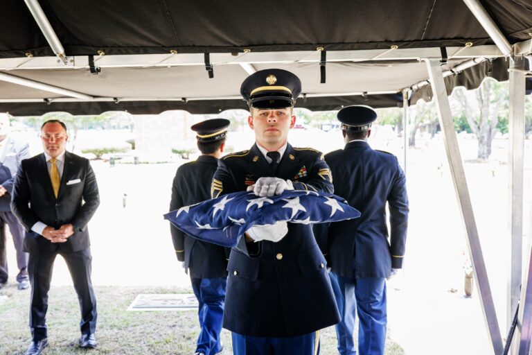 Military honors at cremation service in Rocky Mount NC